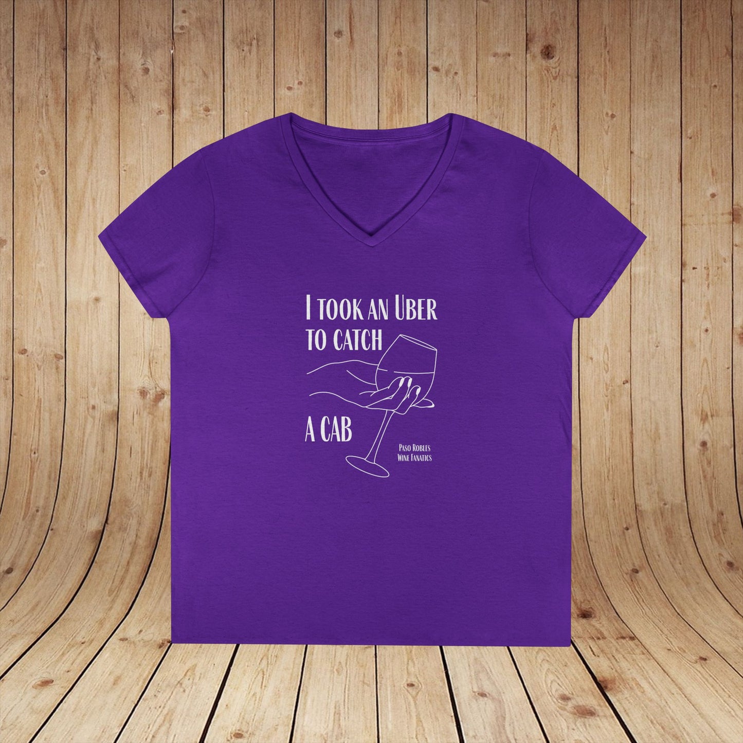 I Took An Uber To Catch A CAB Ladies V-Neck Tee