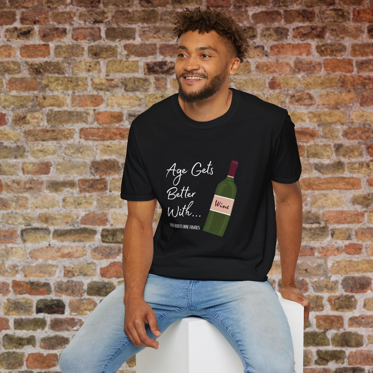 Age Gets Better With Wine Crewneck T-Shirt