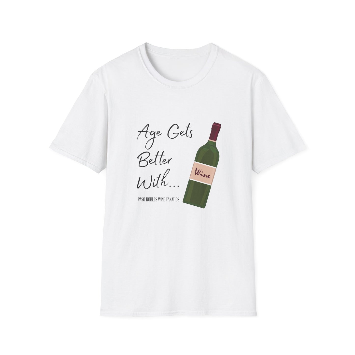 Age Gets Better With Wine Unisex Softstyle T-Shirt