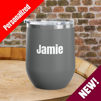 'MERICA Independence Day Personalized 12oz Wine Tumbler