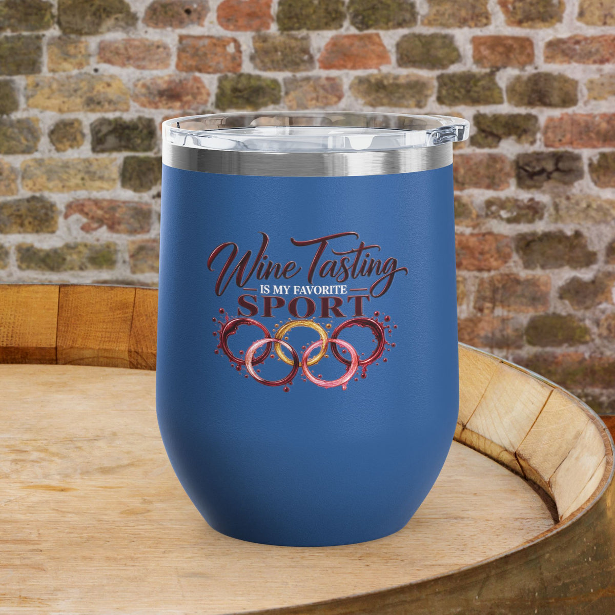 Wine Tasting Is My Favorite Sport Personalized 12oz Wine Tumbler