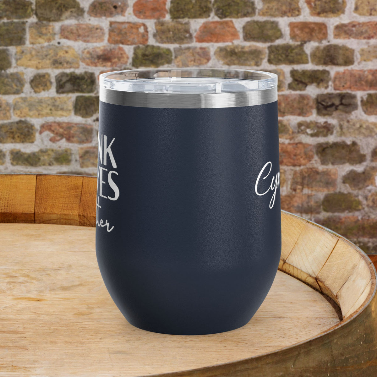 Drunk Wives Matter Personalized 12oz Wine Tumbler