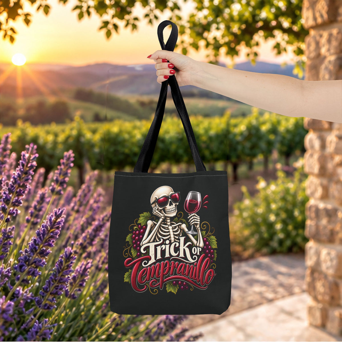 Trick Or Tempranillo Personalized Tote Bag