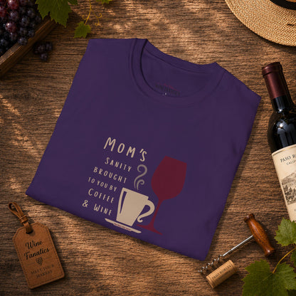 Mom's sanity brought to you by Coffee & Wine Crewneck Tee