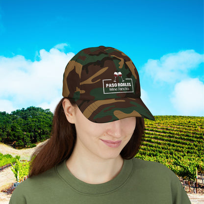 Paso Robles Wine Fanatics Toast Embroidered White Banner Cap