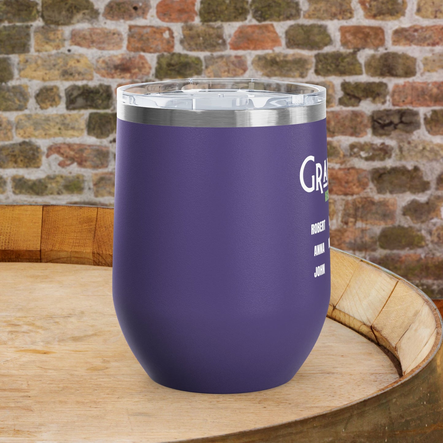 Grandpa's Reason To Wine Personalized 12oz Wine Tumbler