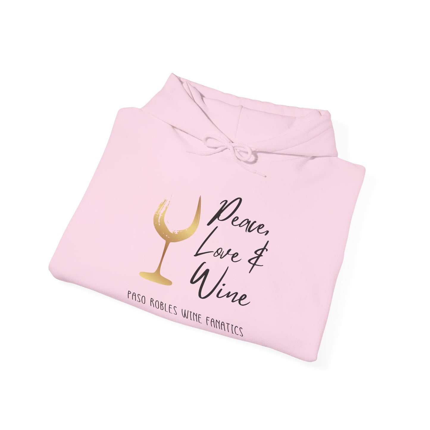 Peace, Love & Wine Gold Glass Hoodie