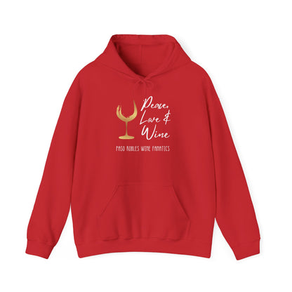 Peace, Love & Wine Gold Glass Hoodie