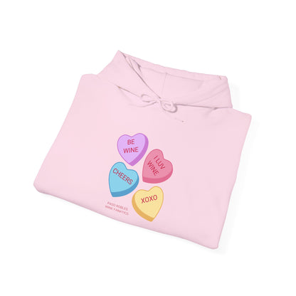 Wine Conversation Hearts Hoodie