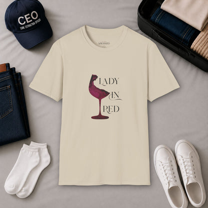 Lady In Red Crewneck Tee