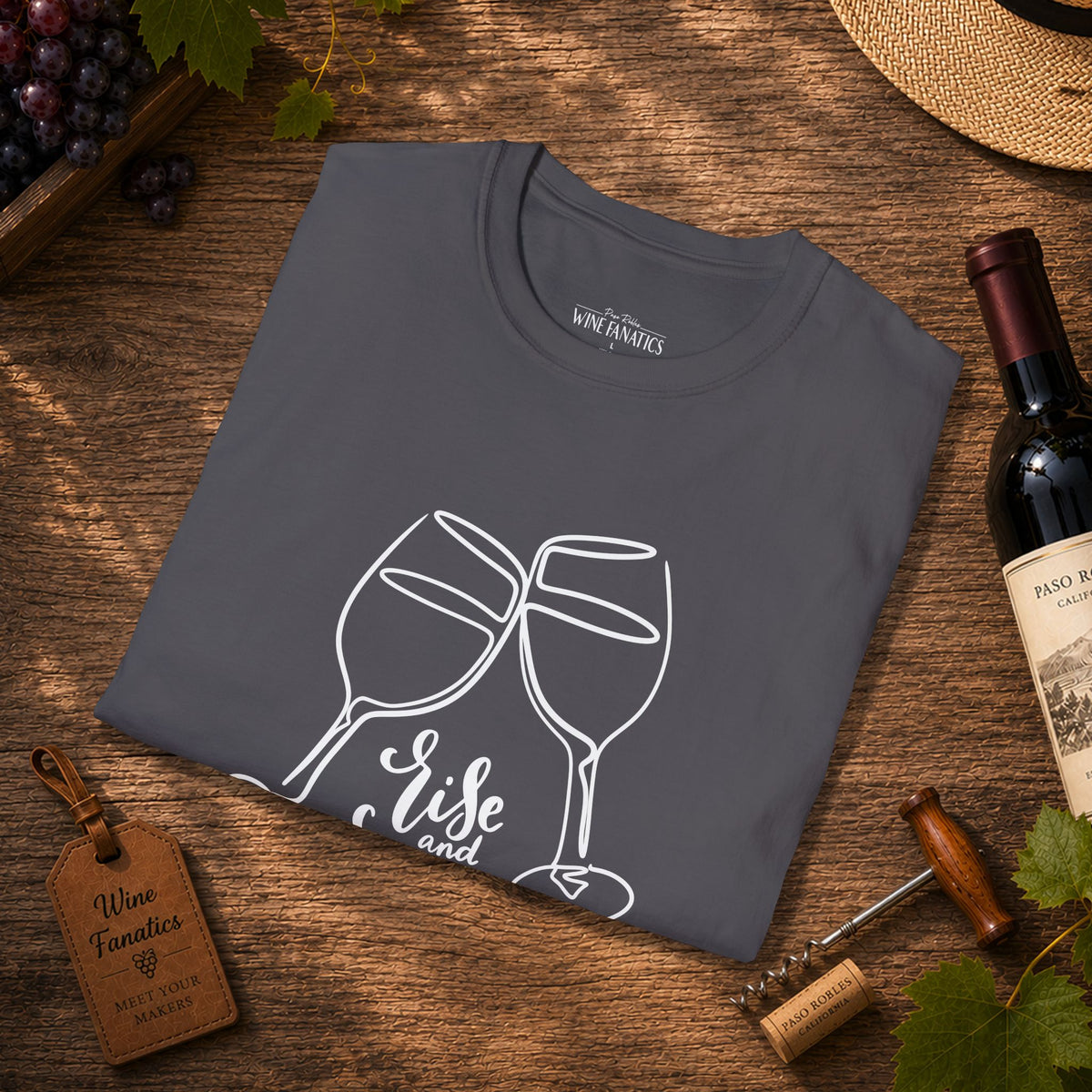 Rise & Wine Crewneck Tee