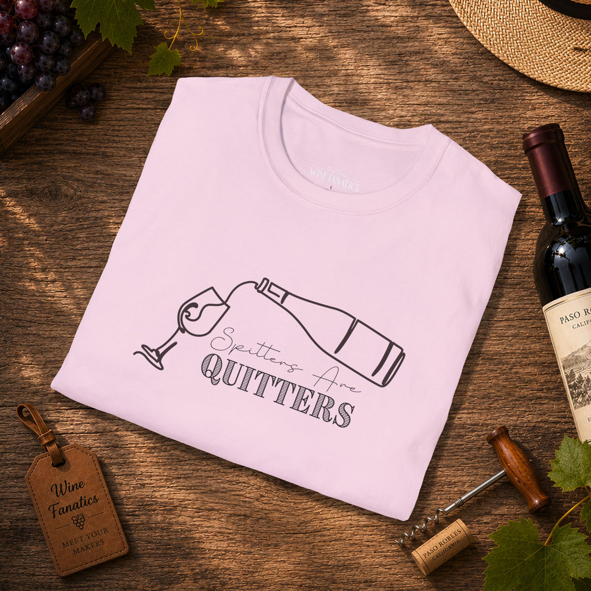 Spitters Are Quitters (wine) Crewneck Tee