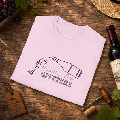 Spitters Are Quitters (wine) Crewneck Tee