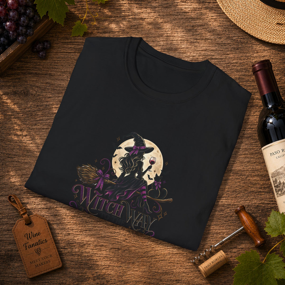 Witch Way To The Wine Unisex Softstyle T-Shirt