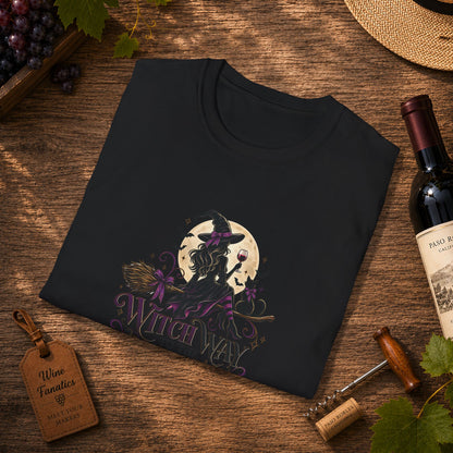 Witch Way To The Wine Unisex Softstyle T-Shirt