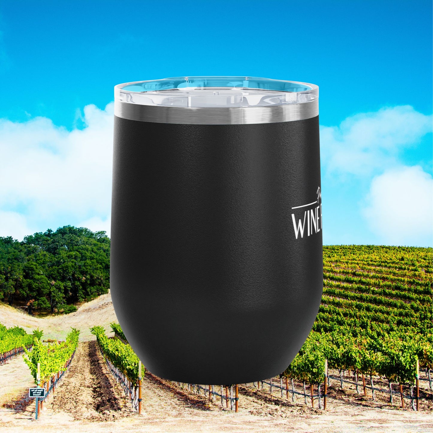 Paso Robles Wine Fanatics Logo 12oz Wine Tumbler