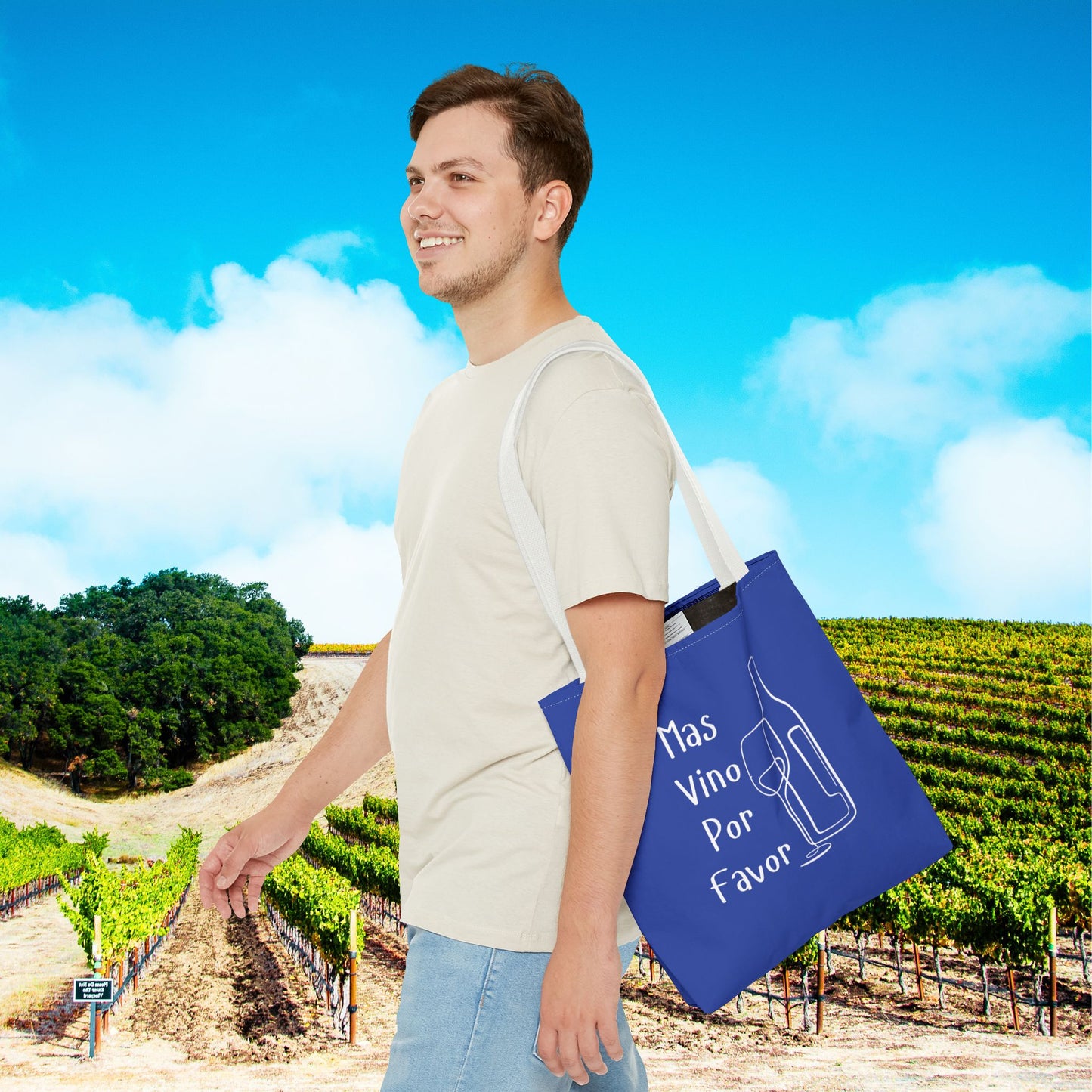 Mas Vino Por Favor Tote Bag