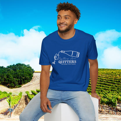 Spitters Are Quitters wine Unisex Softstyle T-Shirt