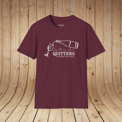 Spitters Are Quitters wine Unisex Softstyle T-Shirt