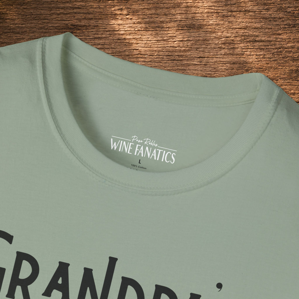 Grandpa's Reason To Wine Personalized Crew Neck T-Shirt