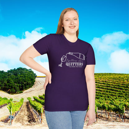 Spitters Are Quitters wine Unisex Softstyle T-Shirt