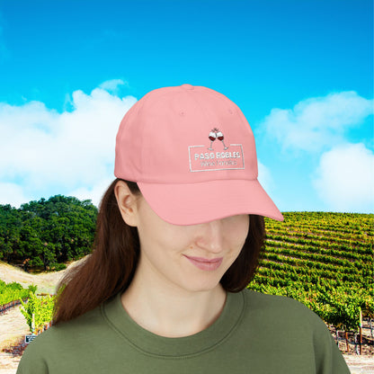 Paso Robles Wine Fanatics Toast Embroidered White Banner Cap