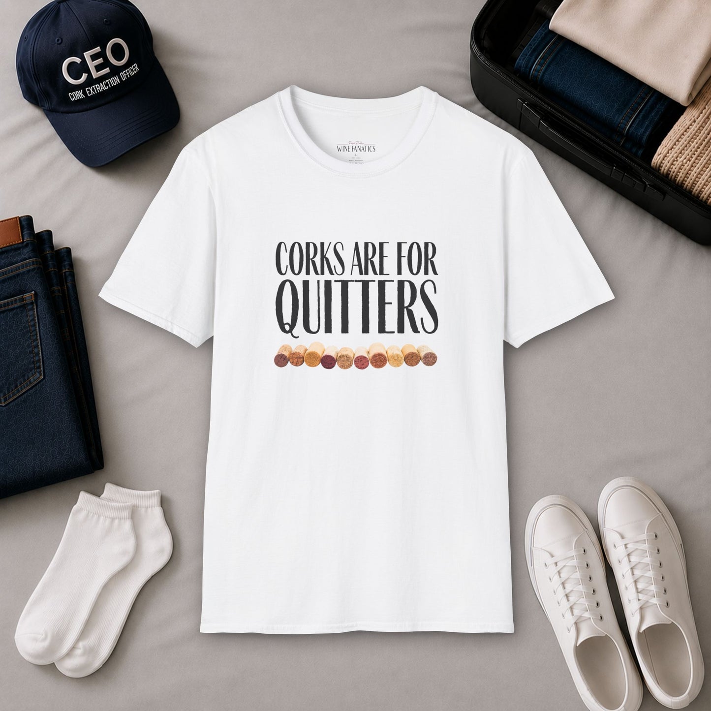 Corks Are For Quitters Crewneck Tee