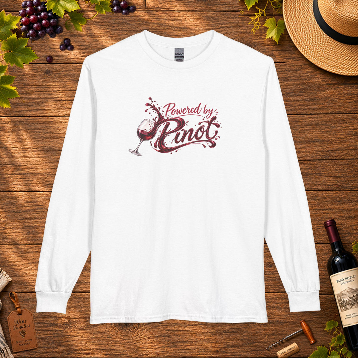 Powered By Pinot Long Sleeve T-Shirt