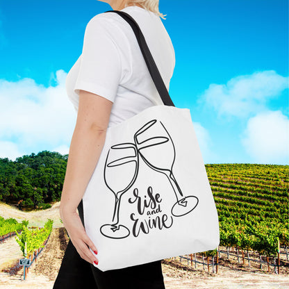 Rise & Wine Personalized Tote Bag