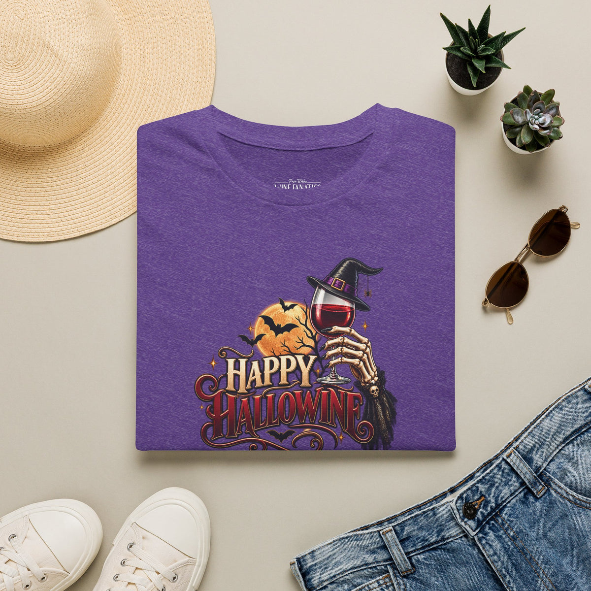 Let's Happy Hallowine Crewneck T-Shirt