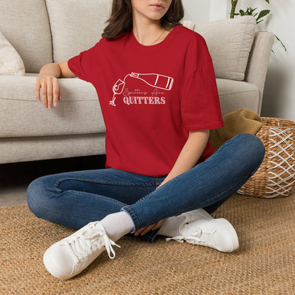 Spitters Are Quitters (wine) Crewneck Tee
