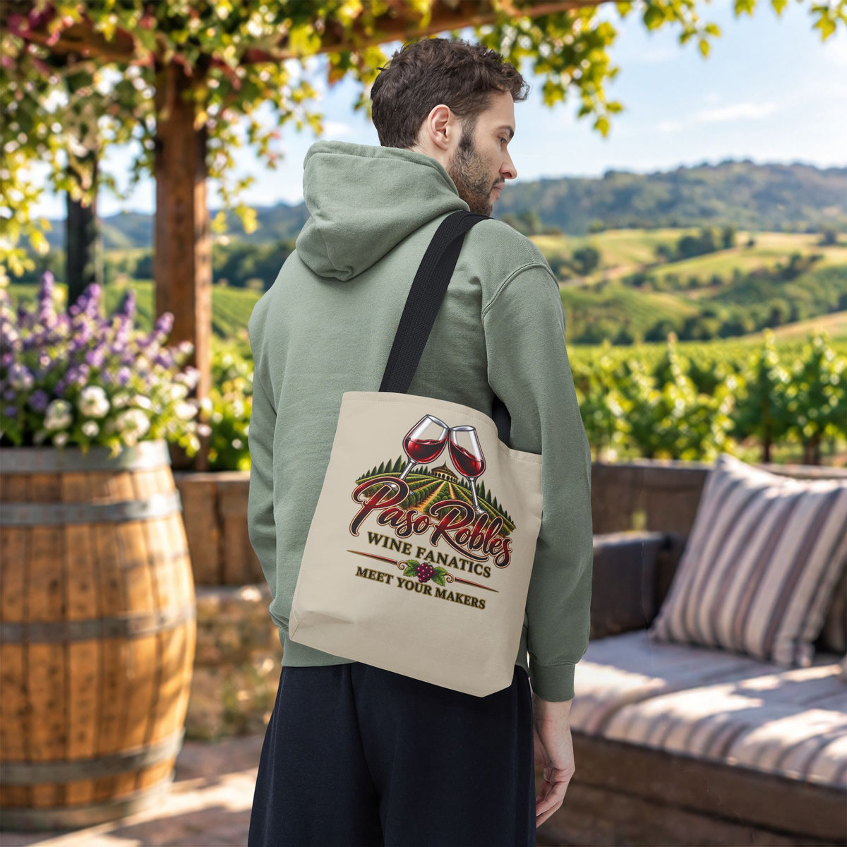 A Toast To Paso Robles Wine Fanatics Personalized Tote Bag