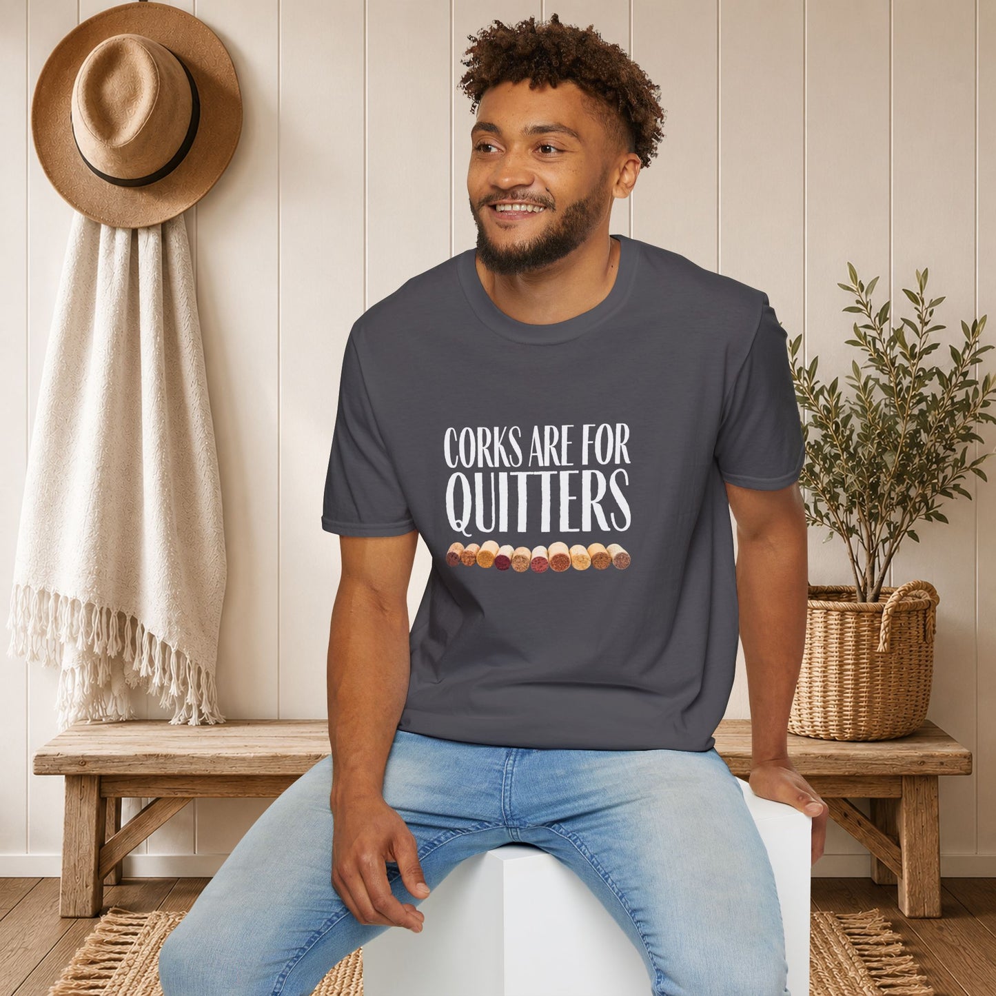 Corks Are For Quitters Crewneck Tee