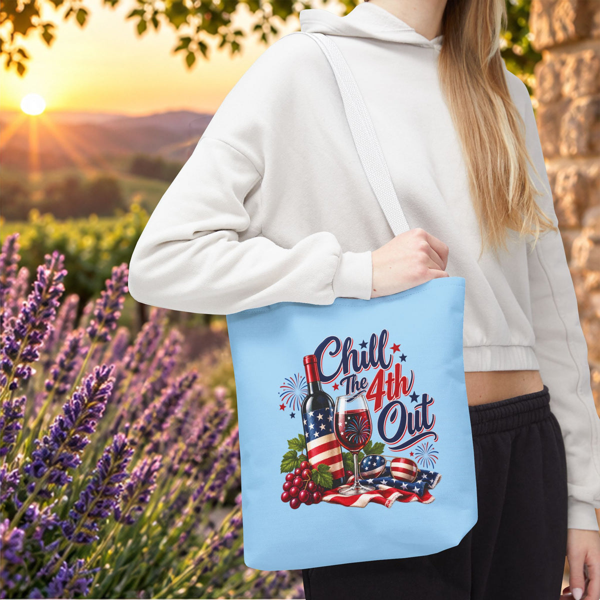 Chill The 4th Out Personalized Tote Bag