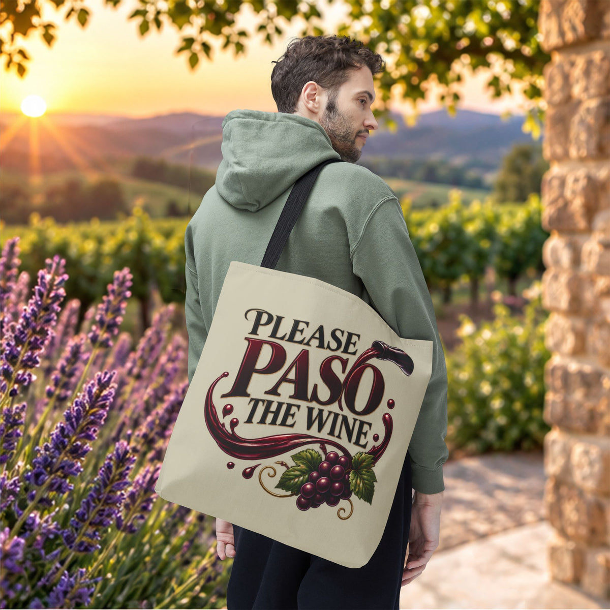 Please Paso The Wine Personalized Tote Bag