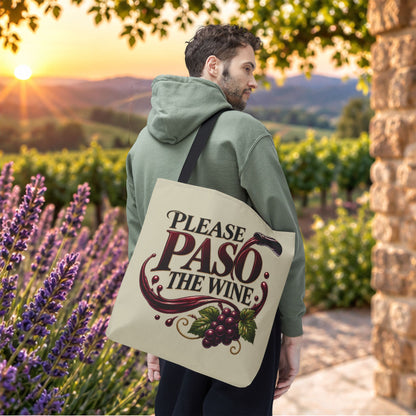 Please Paso The Wine Personalized Tote Bag