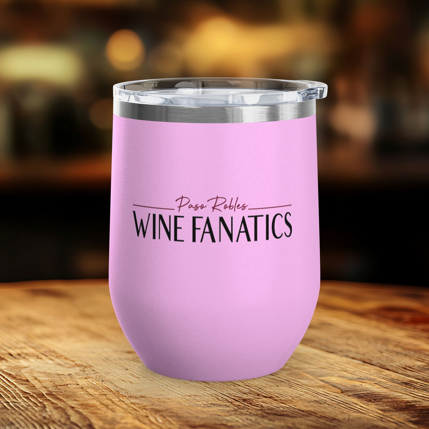 Paso Robles Wine Fanatics Logo 12oz Wine Tumbler