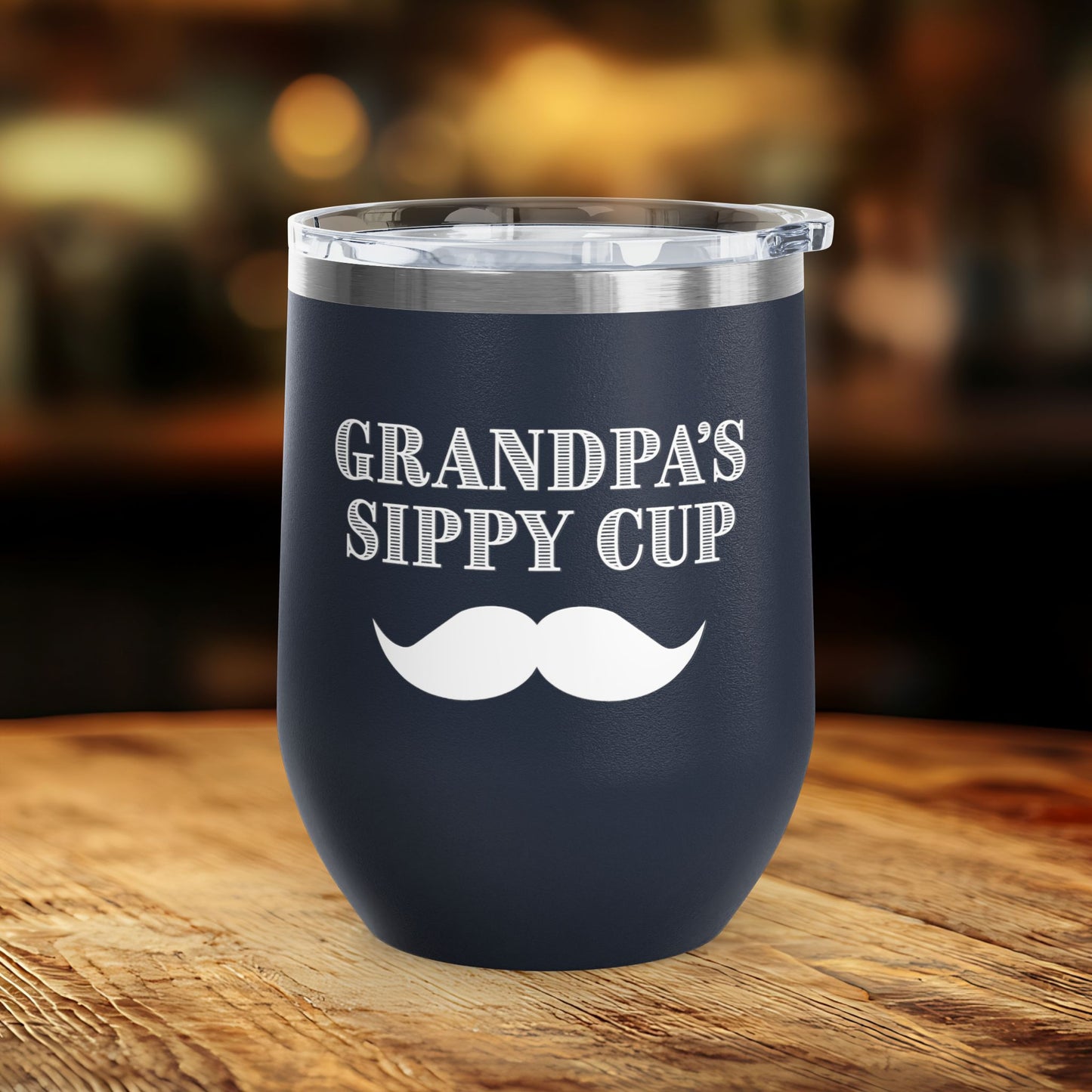 Grandpa's Sippy Cup (mustache) Wine Tumbler