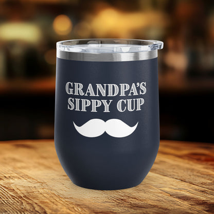 Grandpa's Sippy Cup (mustache) Wine Tumbler