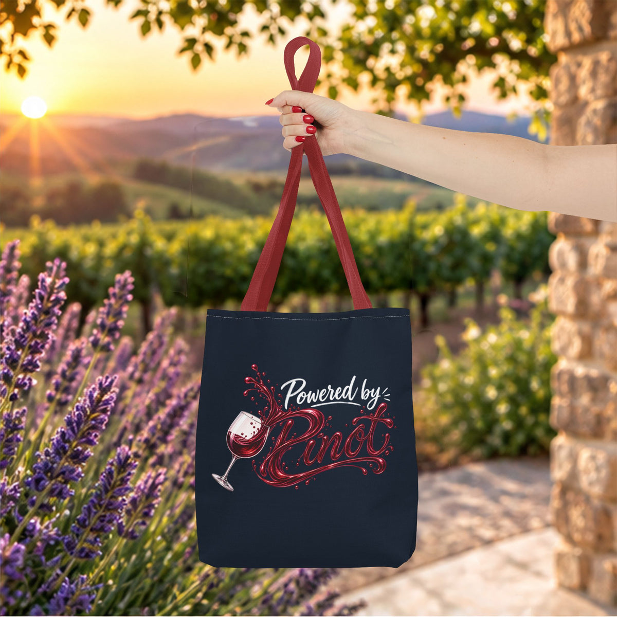 Powered By Pinot Personalized Tote Bag