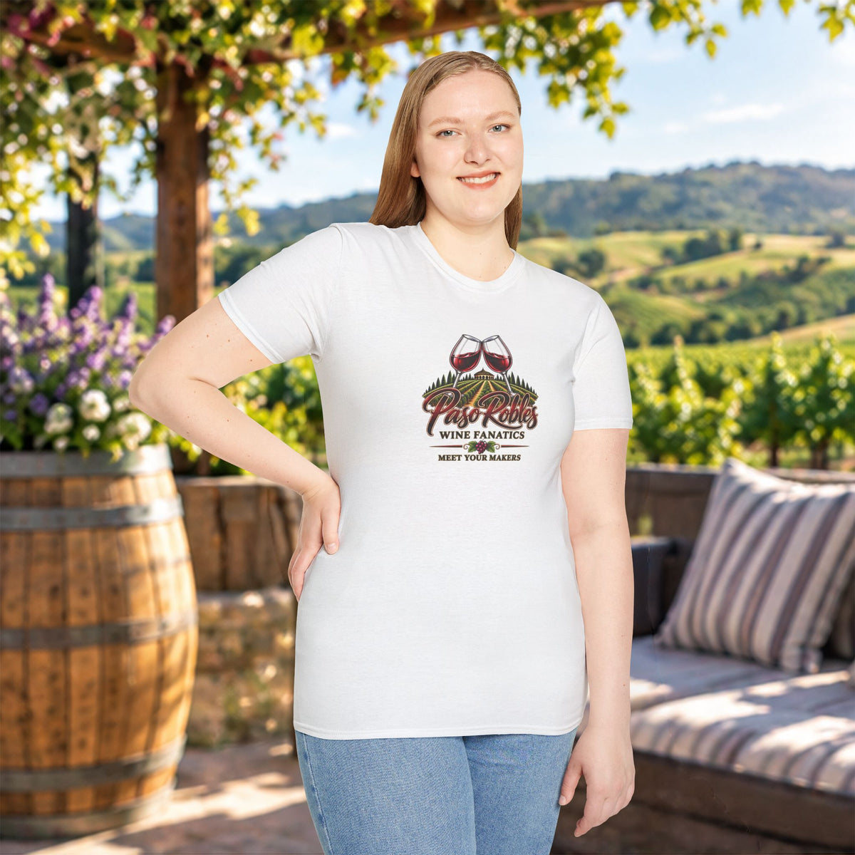 Paso Robles Wine Fanatics Meet Your Makers Crewneck T-Shirt