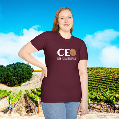 CEO Cork Extraction Officer Unisex Softstyle T-Shirt