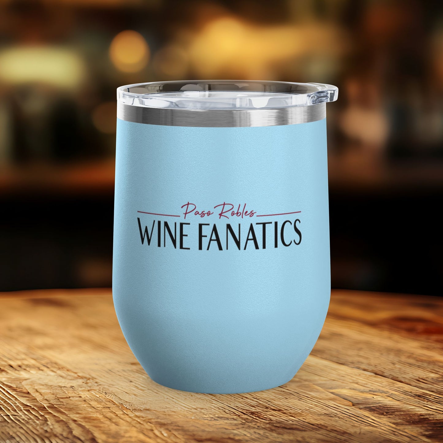 Paso Robles Wine Fanatics Logo 12oz Wine Tumbler