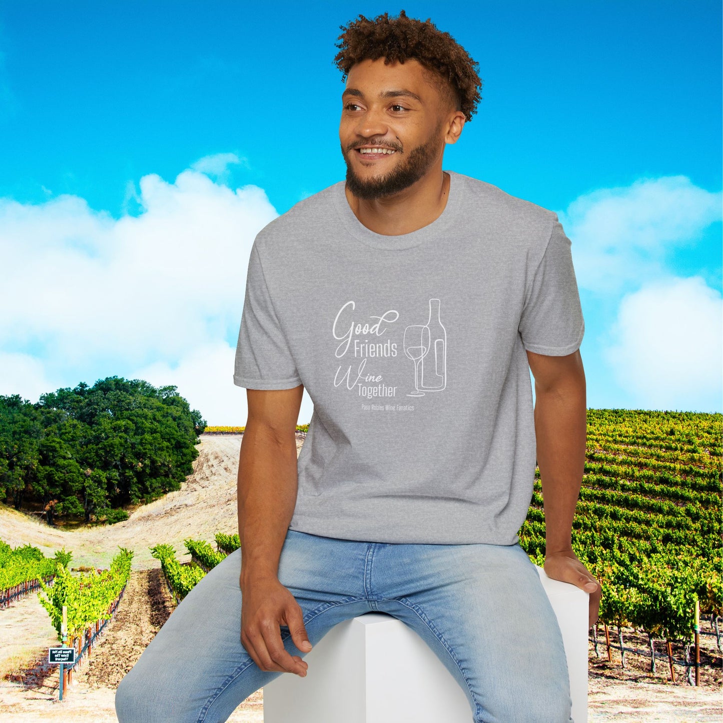 Good Friends Wine Together Unisex Softstyle T-Shirt
