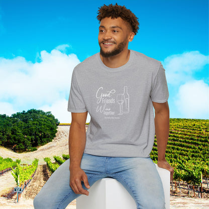 Good Friends Wine Together Unisex Softstyle T-Shirt