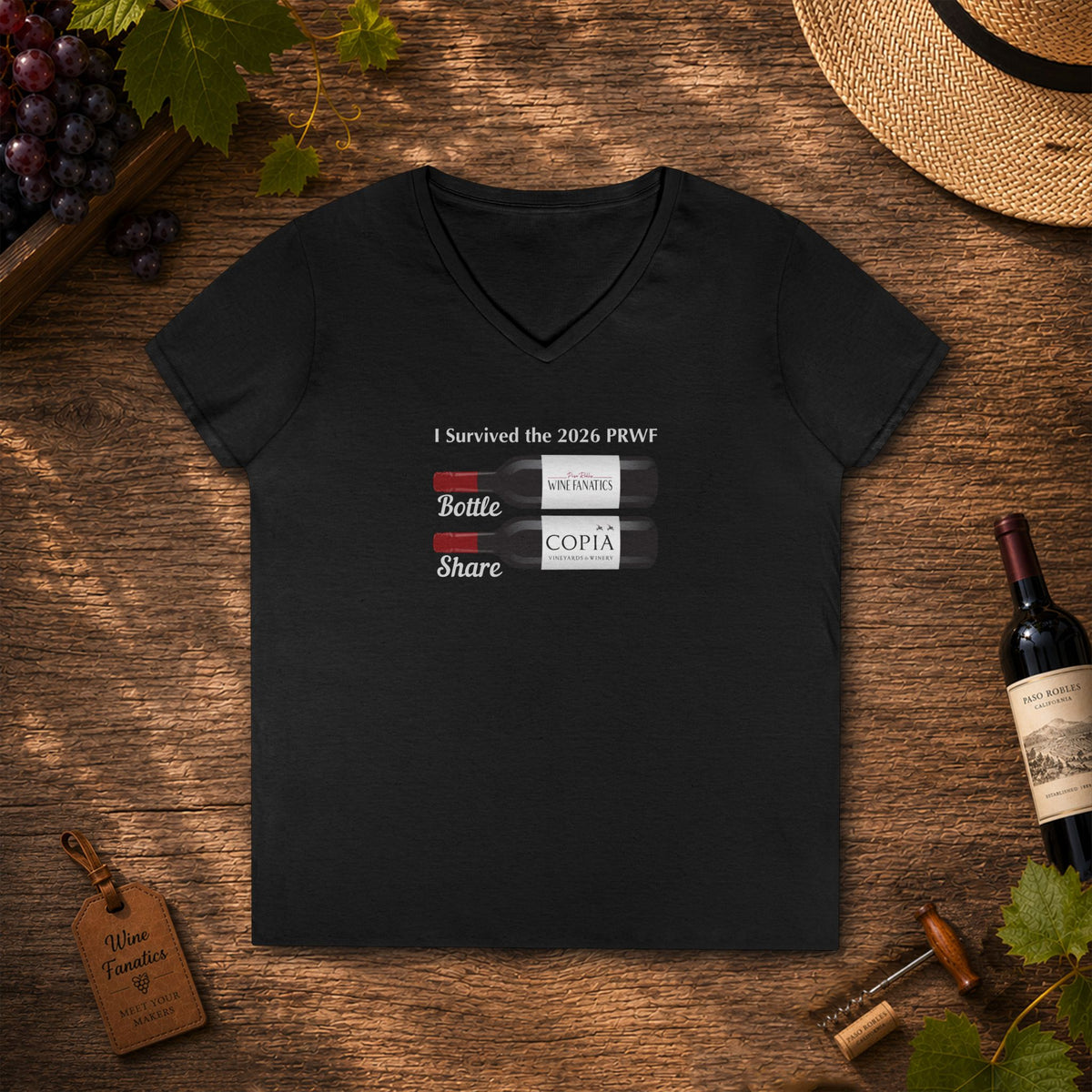 PRWF 2026 Bottle Share Ladies V-Neck T-Shirt