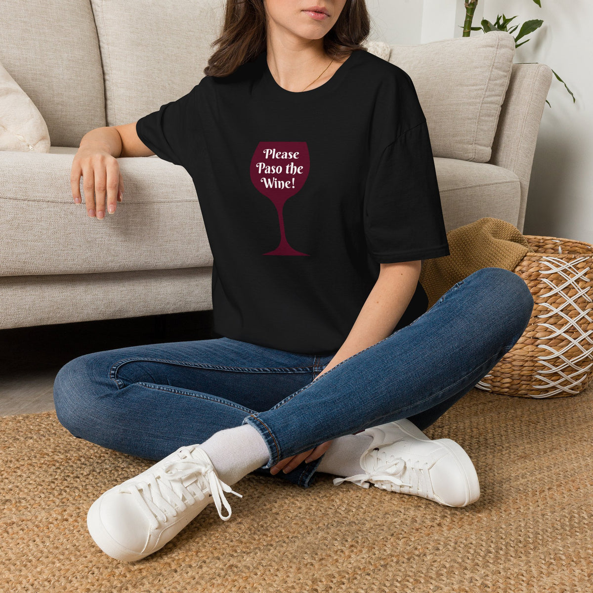 Please Paso The Wine Crewneck Tee