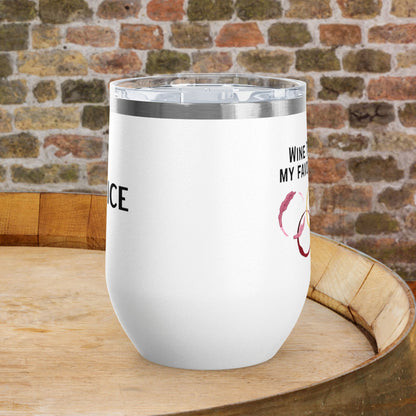 Wine Tasting Is My Favorite Sport Personalized 12oz Wine Tumbler