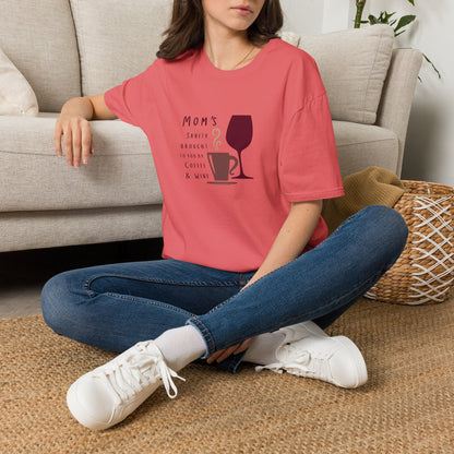 Mom's sanity brought to you by Coffee & Wine Crewneck Tee
