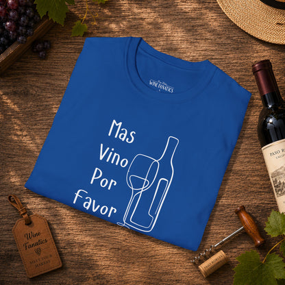 Mas Vino Por Favor Crewneck Tee